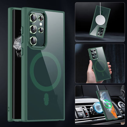 For Samsung Galaxy S24 Ultra 5G Acrylic PC MagSafe Magnetic Phone Case(Green) - Galaxy S24 Ultra 5G Cases by PMC Jewellery | Online Shopping South Africa | PMC Jewellery