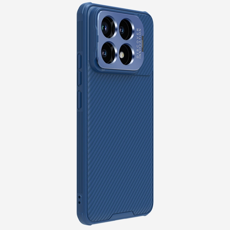 For Xiaomi Redmi K70/K70 Pro NILLKIN Black Mirror Prop CD Texture Mirror Precise Hole Phone Case(Blue) - Xiaomi Cases by NILLKIN | Online Shopping South Africa | PMC Jewellery | Buy Now Pay Later Mobicred