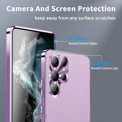 For Samsung Galaxy S24 Ultra 5G MagSafe Magnetic Plain Metal Phone Case(Purple) - Galaxy S24 Ultra 5G Cases by PMC Jewellery | Online Shopping South Africa | PMC Jewellery