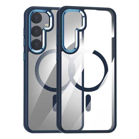 For Samsung Galaxy S24+ 5G MagSafe Anti-fingerprint Highly Transparent PC Phone Case(Blue) - Galaxy S24+ 5G Cases by PMC Jewellery | Online Shopping South Africa | PMC Jewellery