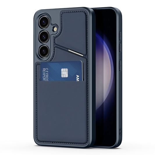 For Samsung Galaxy S24 5G DUX DUCIS Rafi II Series MagSafe Magnetic Holder RFID Phone Case(Blue) - Galaxy S24 5G Cases by DUX DUCIS | Online Shopping South Africa | PMC Jewellery | Buy Now Pay Later Mobicred