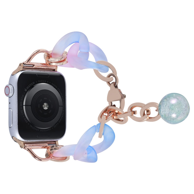 For Apple Watch Series 6 44mm Gradient Resin Chain Watch Band(Blue) - free shipping - PMC TechLife - Order now!