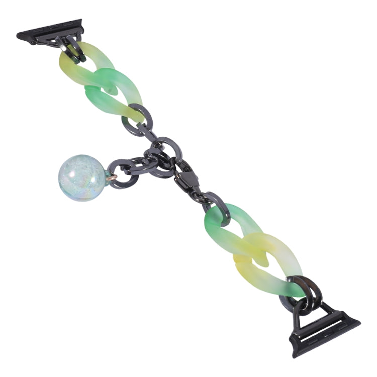 For Apple Watch Series 5 40mm Gradient Resin Chain Watch Band(Green) - free shipping - PMC TechLife - Order now!