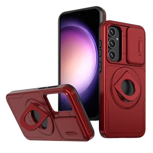 For Samsung Galaxy S23 FE 5G Camshield MagSafe Ring Holder Armor Phone Case(Red) - Galaxy S23 FE 5G Cases by PMC Jewellery | Online Shopping South Africa | PMC Jewellery