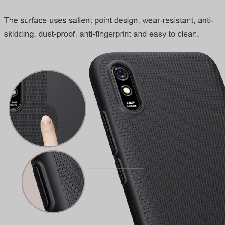 For Xiaomi Redmi 9A NILLKIN Frosted Concave-convex Texture PC Protective Case(Black) - Xiaomi Cases by NILLKIN | Online Shopping South Africa | PMC Jewellery