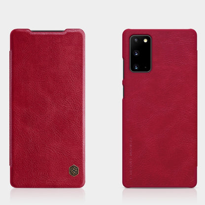 For Samsung Galaxy Note 20 NILLKIN QIN Series Crazy Horse Texture Horizontal Flip Leather Case with Card Slot(Red) - Galaxy Note20 Cases by NILLKIN | Online Shopping South Africa | PMC Jewellery