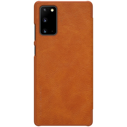 For Samsung Galaxy Note 20 NILLKIN QIN Series Crazy Horse Texture Horizontal Flip Leather Case with Card Slot(Brown) - Galaxy Note20 Cases by NILLKIN | Online Shopping South Africa | PMC Jewellery