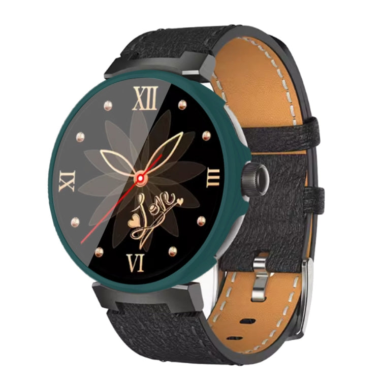 For Aigo GTV2 PC + Tempered Film Integrated Watch Protective Case(Dark Green) - Watch Case by PMC Jewellery | Online Shopping South Africa | PMC Jewellery