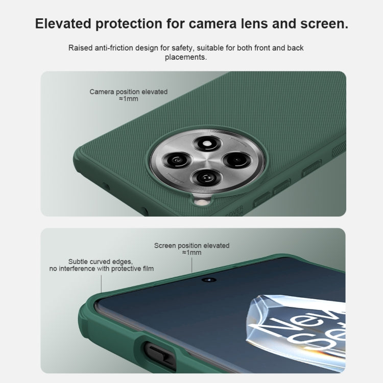 For OnePlus Ace 3 / 12R NILLKIN Frosted Shield Pro Magnetic Phone Case(Green) - OnePlus Cases by NILLKIN | Online Shopping South Africa | PMC Jewellery