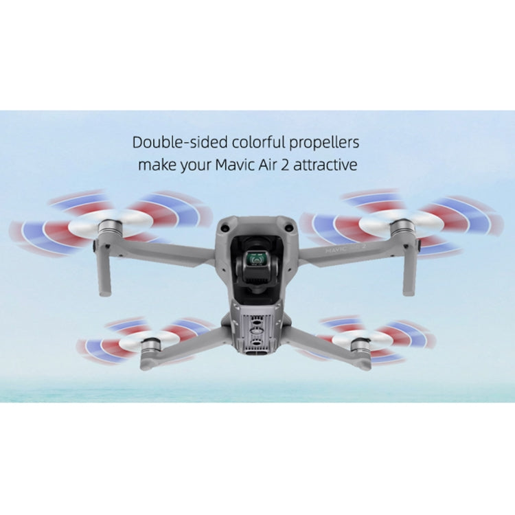 2 Pairs Sunnylife 7238F-3C For DJI Mavic Air 2 Double-sided Three-color Low Noise Quick-release Propellers(Red Blue White) - DIY Propeller by PMC TechLife | Online Shopping South Africa | PMC TechLife | Buy Now Pay Later Mobicred