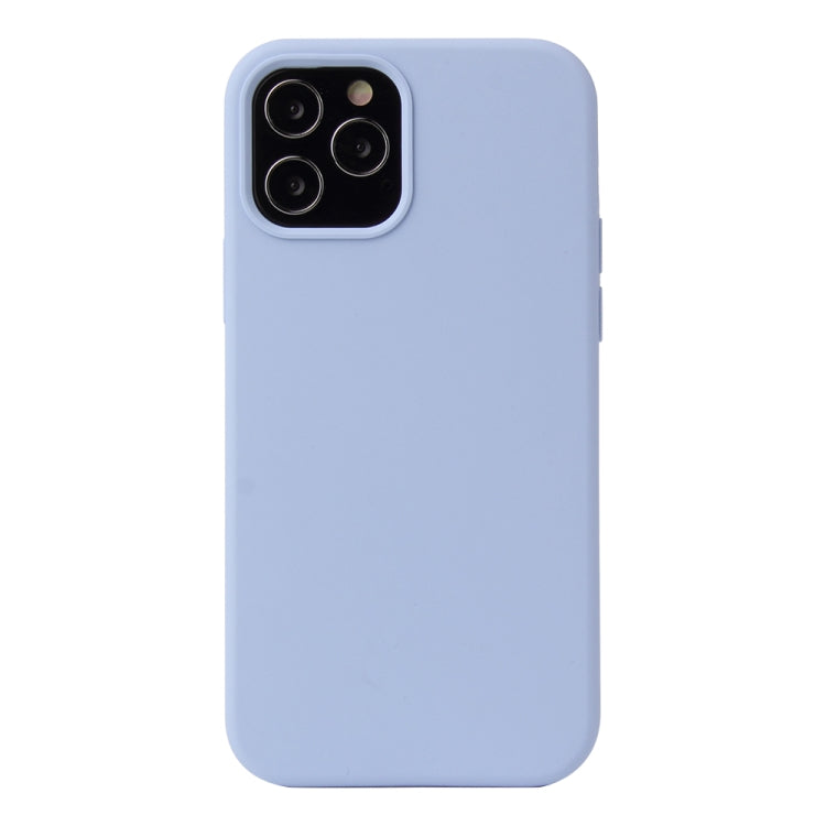 For iPhone 12 / 12 Pro Solid Color Liquid Silicone Shockproof Protective Case(Lilac Purple) - iPhone 12 / 12 Pro Cases by PMC Jewellery | Online Shopping South Africa | PMC Jewellery