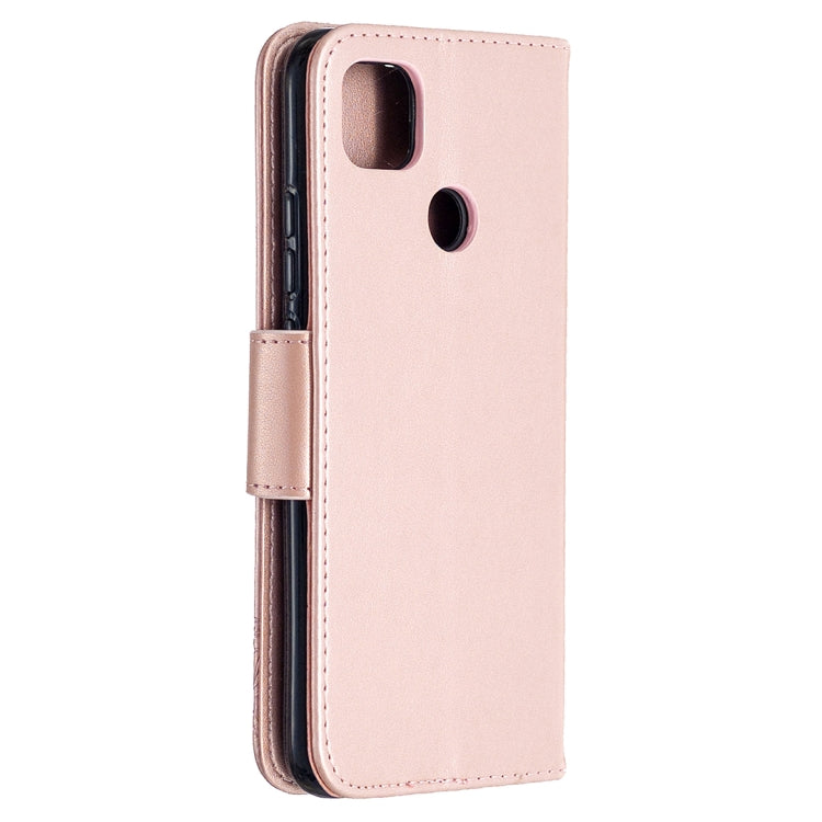 For Xiaomi Redmi 9C Two Butterflies Embossing Pattern Horizontal Flip Leather Case with Holder & Card Slot & Wallet & Lanyard(Rose Gold) - free shipping - PMC TechLife - Order now!