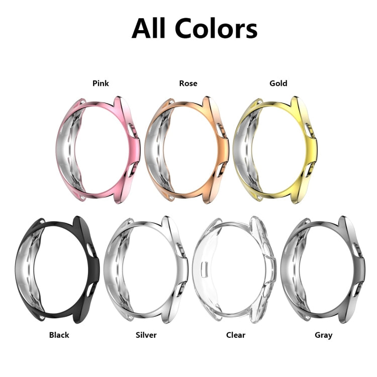 For Samsung Galaxy Watch 3 45mm Electroplating Hollow Half-pack TPU Protective Case(Gray) - Watch Cases by ENKAY | Online Shopping South Africa | PMC TechLife | Buy Now Pay Later Mobicred