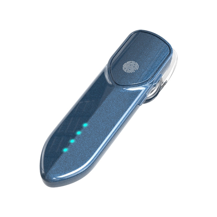 V19S Bluetooth 5.0 Business Style Fingerprint Touch Bluetooth Earphone(Blue) - Bluetooth Earphone by PMC TechLife | Online Shopping South Africa | PMC TechLife