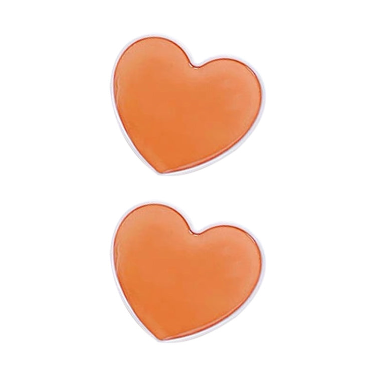 2 PCS Solid Color Love Airbag Phone Stand Ring Holder(Apricot Orange) - Ring Holder by PMC Jewellery | Online Shopping South Africa | PMC Jewellery