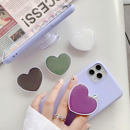 2 PCS Solid Color Love Airbag Phone Stand Ring Holder(Lavender Grey) - Ring Holder by PMC Jewellery | Online Shopping South Africa | PMC Jewellery