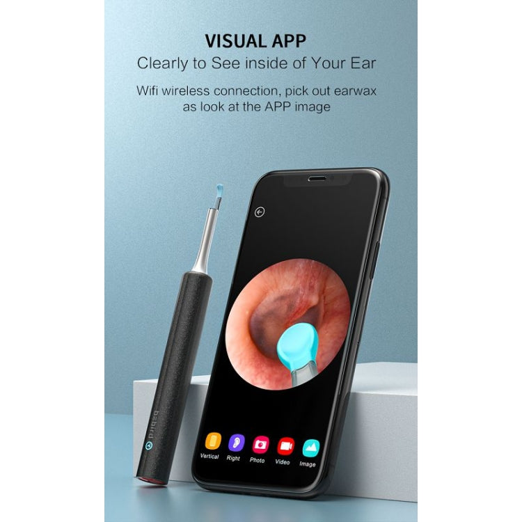 Bebird C3 Pro 2.4G 3.5mm Wireless Wifi High-definition Visual Ear Spoon 3 Million Pixels Out Ear Visual Ear Spoon(Black) - free shipping - PMC TechLife - Order now!