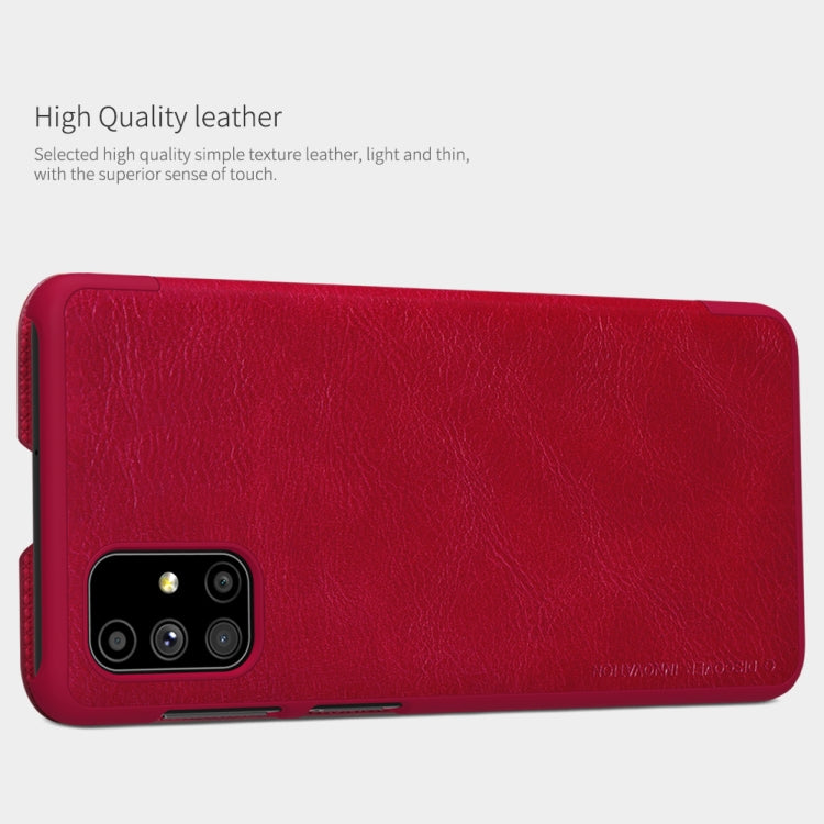 For Samsung Galaxy M51 NILLKIN QIN Series Crazy Horse Texture Horizontal Flip Leather Case with Card Slot(Red) - Galaxy Phone Cases by NILLKIN | Online Shopping South Africa | PMC Jewellery