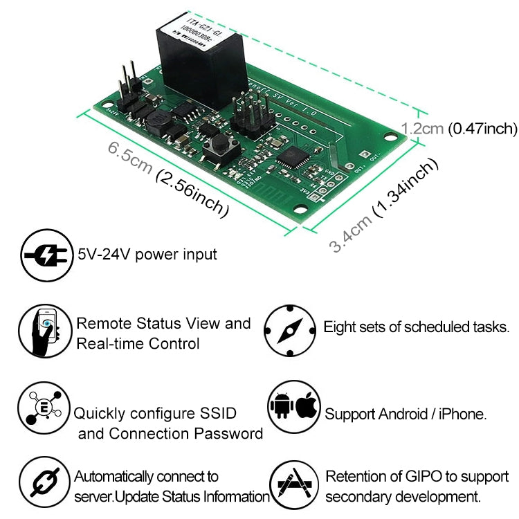 Sonoff SV 10A Single Channel WiFi Wireless Remote Timing Smart Switch Relay Module Works with Alexa and Google Home, Support iOS and Android, DC 5V-24V - free shipping - PMC TechLife - Order now!
