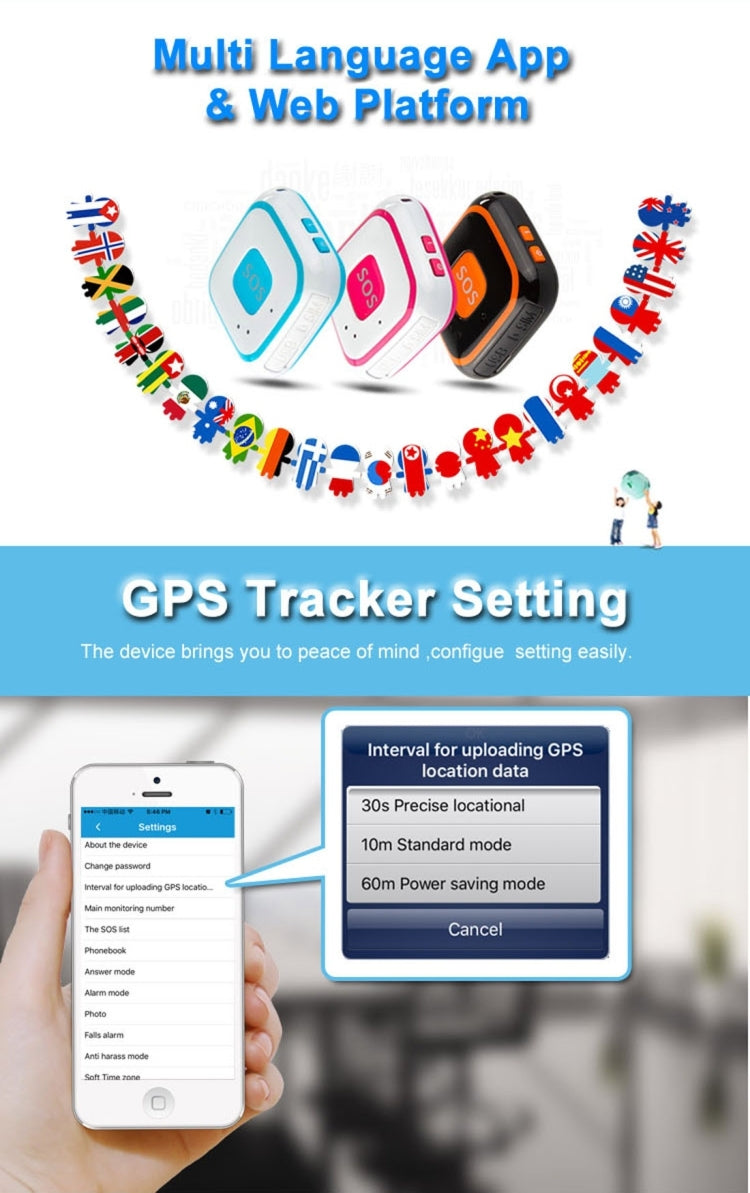 V28 Necklace Style GSM Mini LBS WiFi AGPS Tracker SOS Communicator(Black) - Personal Tracker by PMC TechLife | Online Shopping South Africa | PMC TechLife