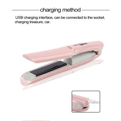 Wireless Mini USB Rechargeable Hair Straightener Hair Curler Double Purpose Hair Splint(White) - Hair Curler by PMC Jewellery | Online Shopping South Africa | PMC Jewellery