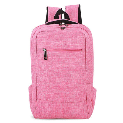 Universal Multi-Function Canvas Cloth Laptop Computer Shoulders Bag Business Backpack Students Bag, Size: 43x28x12cm, For 15.6 inch and Below Macbook, Samsung, Lenovo, Sony, DELL Alienware, CHUWI, ASUS, HP(Magenta) - Backpack by PMC Jewellery | Online Shopping South Africa | PMC Jewellery