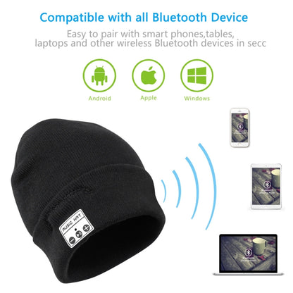 Bluetooth Warm Knit Hat, Supports Phone Answering & Bluetooth Photo Taking & Music Playing (Black) - Knitted Cap by PMC Jewellery | Online Shopping South Africa | PMC Jewellery