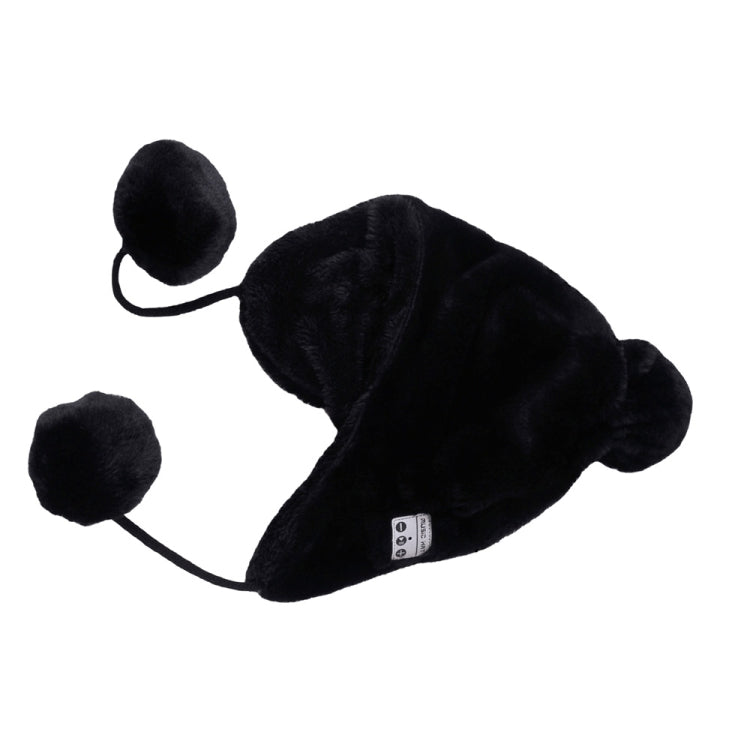 Bluetooth Warm Plush Hat, Supports Phone Answering & Bluetooth Photo Taking & Music Playing (Black) - Knitted Cap by PMC Jewellery | Online Shopping South Africa | PMC Jewellery