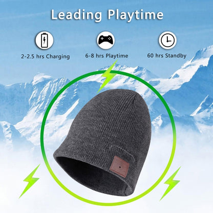 Bluetooth Warm Knit Hat, Supports Phone Answering & Bluetooth Photo Taking & Music Playing (Dark Gray) - Knitted Cap by PMC Jewellery | Online Shopping South Africa | PMC Jewellery