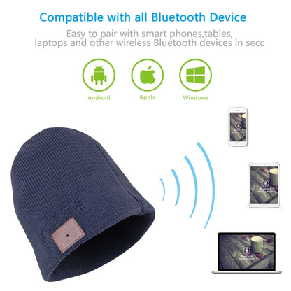 Bluetooth Warm Knit Hat, Supports Phone Answering & Bluetooth Photo Taking & Music Playing (Navy Blue) - Knitted Cap by PMC Jewellery | Online Shopping South Africa | PMC Jewellery