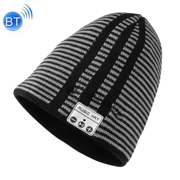 Bluetooth Warm Stripe Knit Hat, Supports Phone Answering & Bluetooth Photo Taking & Music Playing - Knitted Cap by PMC Jewellery | Online Shopping South Africa | PMC Jewellery