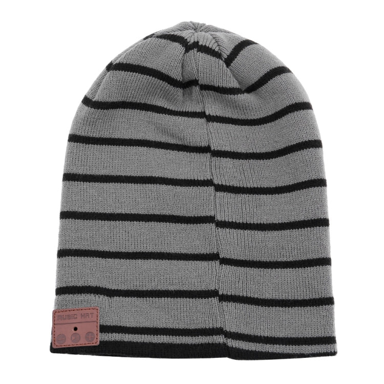 Bluetooth Warm Wide Stripe Knit Hat, Supports Phone Answering & Bluetooth Photo Taking & Music Playing - Knitted Cap by PMC Jewellery | Online Shopping South Africa | PMC Jewellery