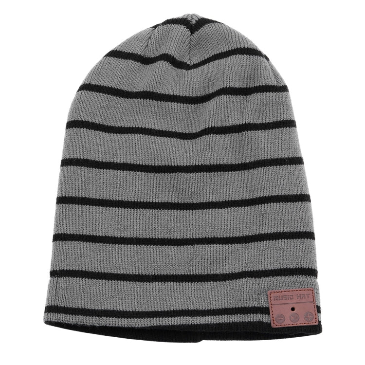 Bluetooth Warm Wide Stripe Knit Hat, Supports Phone Answering & Bluetooth Photo Taking & Music Playing - Knitted Cap by PMC Jewellery | Online Shopping South Africa | PMC Jewellery