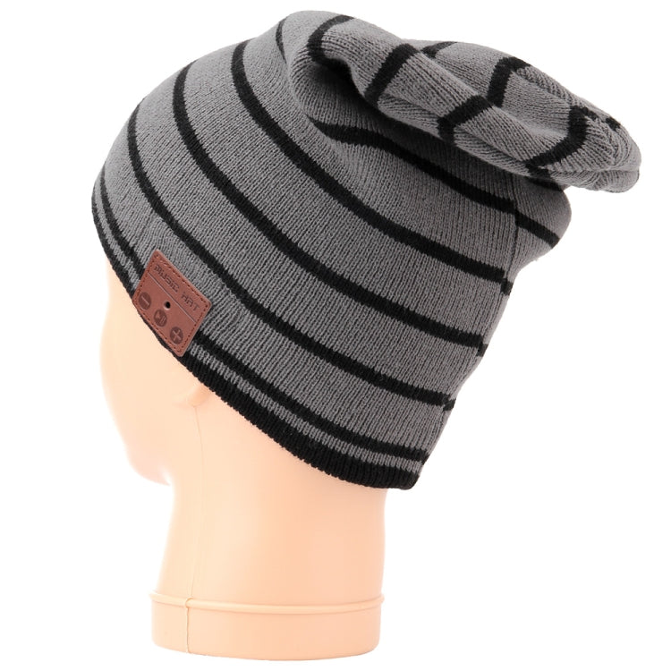 Bluetooth Warm Wide Stripe Knit Hat, Supports Phone Answering & Bluetooth Photo Taking & Music Playing - Knitted Cap by PMC Jewellery | Online Shopping South Africa | PMC Jewellery