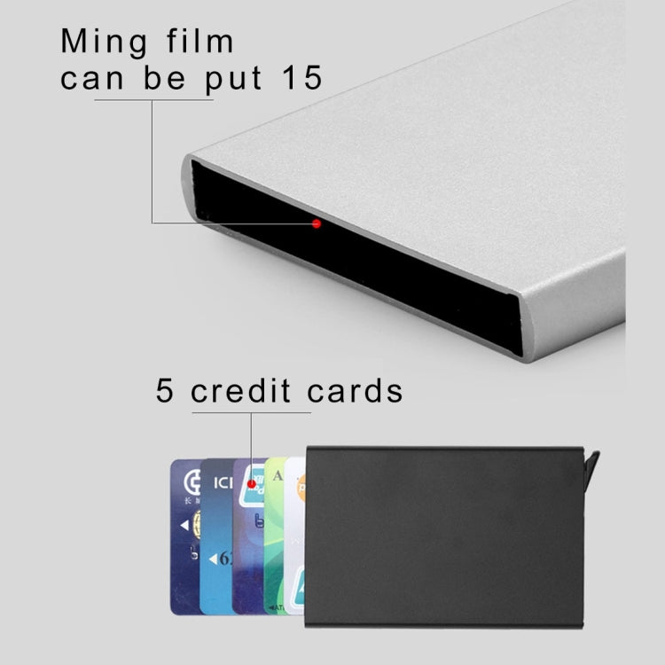 Antimagnetic Stainless Steel PU Business Card Holder Credit Card Case, Size: 10*6.2*0.8cm(Black) - Card & Passport Bags by PMC Jewellery | Online Shopping South Africa | PMC Jewellery