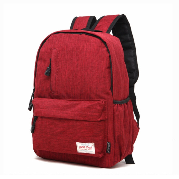 Universal Multi-Function Canvas Laptop Computer Shoulders Bag Leisurely Backpack Students Bag, Big Size: 42x29x13cm, For 15.6 inch and Below Macbook, Samsung, Lenovo, Sony, DELL Alienware, CHUWI, ASUS, HP(Red) - Backpack by PMC Jewellery | Online Shopping South Africa | PMC Jewellery