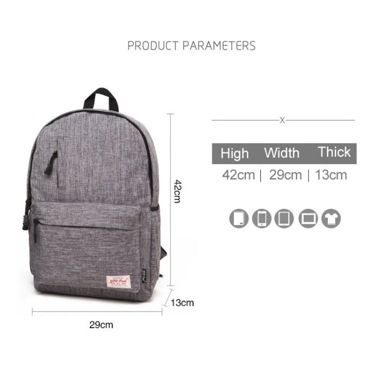 Universal Multi-Function Canvas Laptop Computer Shoulders Bag Leisurely Backpack Students Bag, Big Size: 42x29x13cm, For 15.6 inch and Below Macbook, Samsung, Lenovo, Sony, DELL Alienware, CHUWI, ASUS, HP(Baby Blue) - Backpack by PMC Jewellery | Online Shopping South Africa | PMC Jewellery