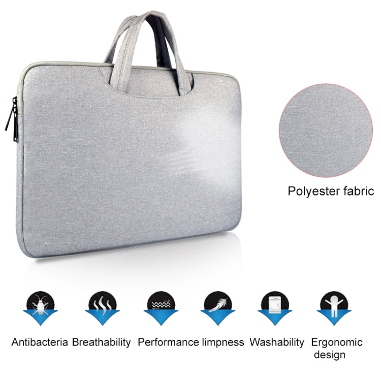 Breathable Wear-resistant Shoulder Handheld Zipper Laptop Bag, For 15.6 inch and Below Macbook, Samsung, Lenovo, Sony, DELL Alienware, CHUWI, ASUS, HP (Black) - 15.6 - 17 inch by PMC Jewellery | Online Shopping South Africa | PMC Jewellery