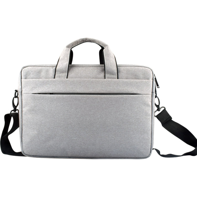 Breathable Wear-resistant Thin and Light Fashion Shoulder Handheld Zipper Laptop Bag with Shoulder Strap, For 15.6 inch and Below Macbook, Samsung, Lenovo, Sony, DELL Alienware, CHUWI, ASUS, HP (Grey) - 15.6 - 17 inch by PMC Jewellery | Online Shopping South Africa | PMC Jewellery