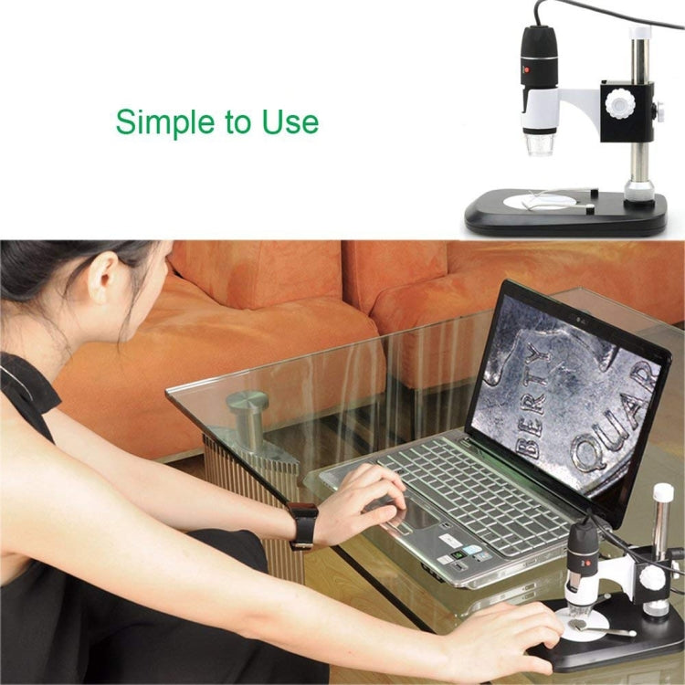 DMS-MDS800 40X-1600X Magnifier 2.0MP Image Sensor USB Digital Microscope with 8 LEDs & Professional Stand - Digital Microscope by PMC Jewellery | Online Shopping South Africa | PMC Jewellery | Buy Now Pay Later Mobicred