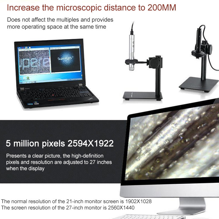 Supereyes B011 HD Digital Electronic Microscope Industrial Mobile Phone Repair Magnifying Glass - free shipping - PMC TechLife - Order now!