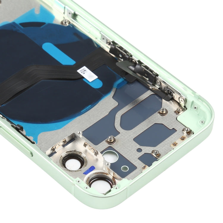 Battery Back Cover (with Side Keys & Card Tray & Power + Volume Flex Cable & Wireless Charging Module) for iPhone 12 Mini(Green) - Back Cover by PMC TechLife | Online Shopping South Africa | PMC TechLife | Buy Now Pay Later Mobicred