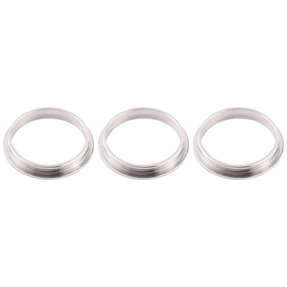 3 PCS Rear Camera Glass Lens Metal Protector Hoop Ring for iPhone 12 Pro Max(Silver) - Camera Series by PMC Jewellery | Online Shopping South Africa | PMC Jewellery