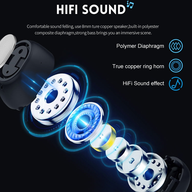 Q2 TWS Bluetooth 5.0 Binaural Stereo Wireless Sports Bluetooth Earphone(Black) - TWS Earphone by PMC TechLife | Online Shopping South Africa | PMC TechLife