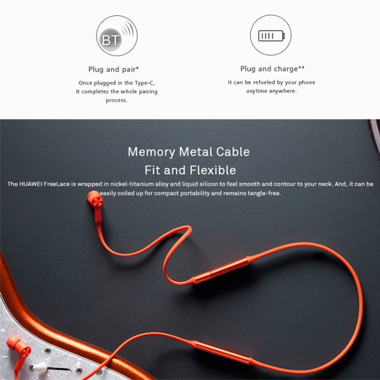 Original Huawei FreeLace CM70-C Bluetooth 5.0 Waterproof Hanging Neck Sports In-ear Bluetooth Headset (Silver) - Neck-mounted Earphone by Huawei | Online Shopping South Africa | PMC Jewellery