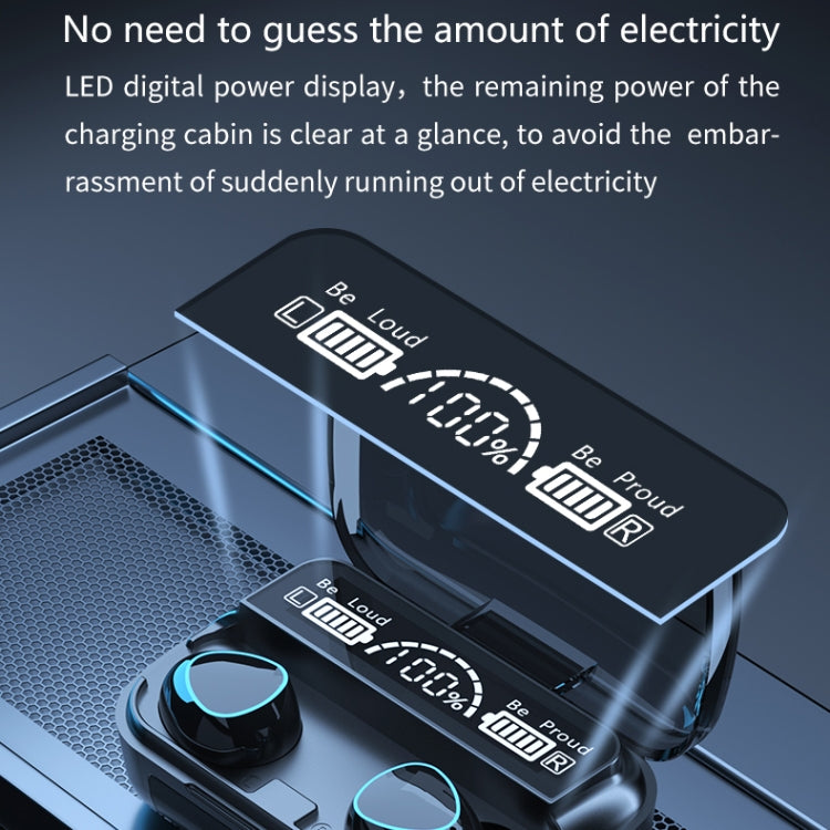 M10 Bluetooth 5.1 TWS Digital Display Wireless Bluetooth Earphone with Charging Box, Support Touch & Siri & Battery Display(Green) - TWS Earphone by PMC TechLife | Online Shopping South Africa | PMC TechLife