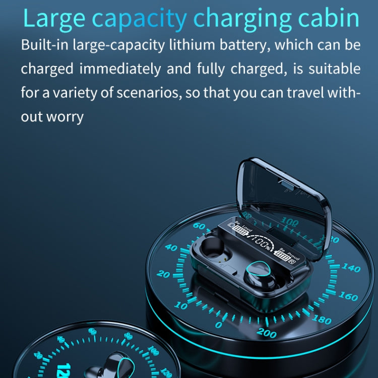 M10 Bluetooth 5.1 TWS Digital Display Wireless Bluetooth Earphone with Charging Box, Support Touch & Siri & Battery Display(Green) - TWS Earphone by PMC TechLife | Online Shopping South Africa | PMC TechLife