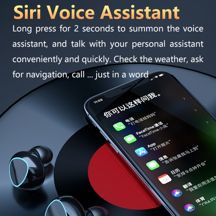 M10 Bluetooth 5.1 TWS Digital Display Wireless Bluetooth Earphone with Charging Box, Support Touch & Siri & Battery Display(Green) - TWS Earphone by PMC TechLife | Online Shopping South Africa | PMC TechLife