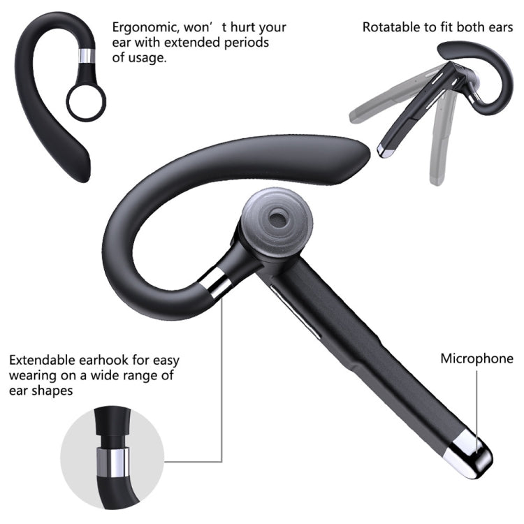 YYK-520 Single Rotatable Earhook Noise Cancelling Wireless Bluetooth Earphone, Specification: Simplified Version - Bluetooth Earphone by PMC TechLife | Online Shopping South Africa | PMC TechLife