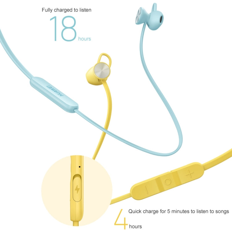 Original Huawei FreeLace Wireless Earphone Vibrant Edition (Muxi Yellow) - Neck-mounted Earphone by Huawei | Online Shopping South Africa | PMC Jewellery